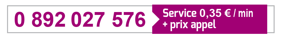 Service 0,35€/appel + prix appel